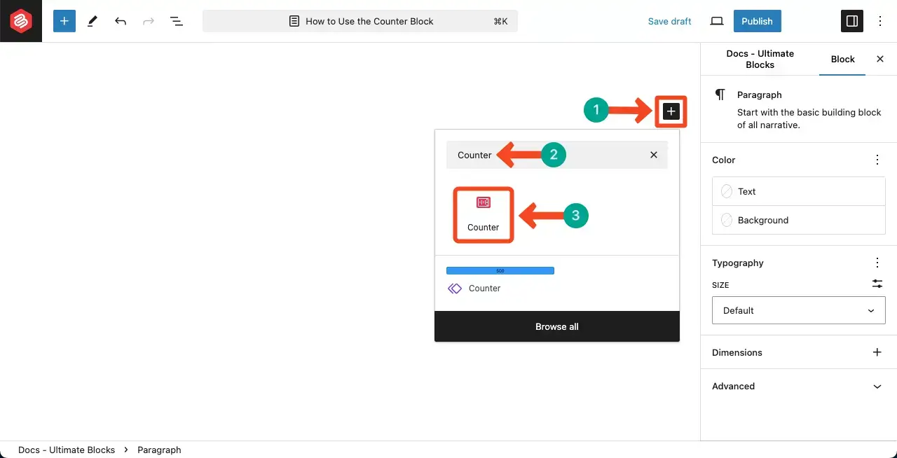Adding the Counter Block
