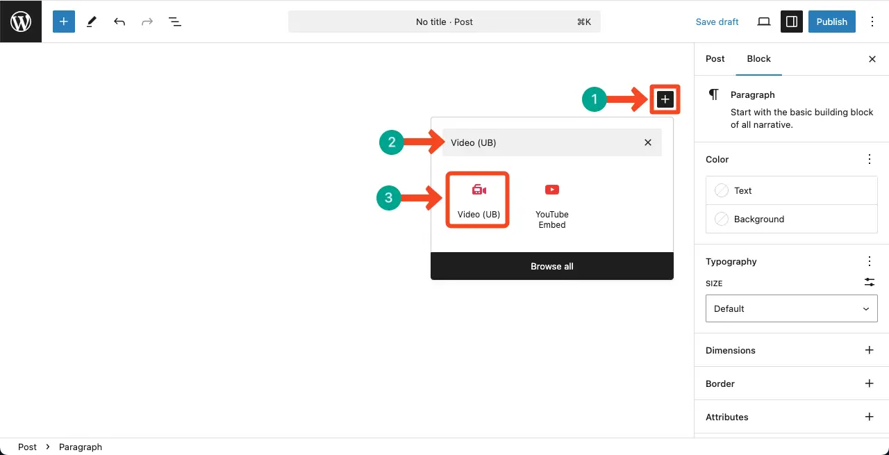 Adding the Video Block